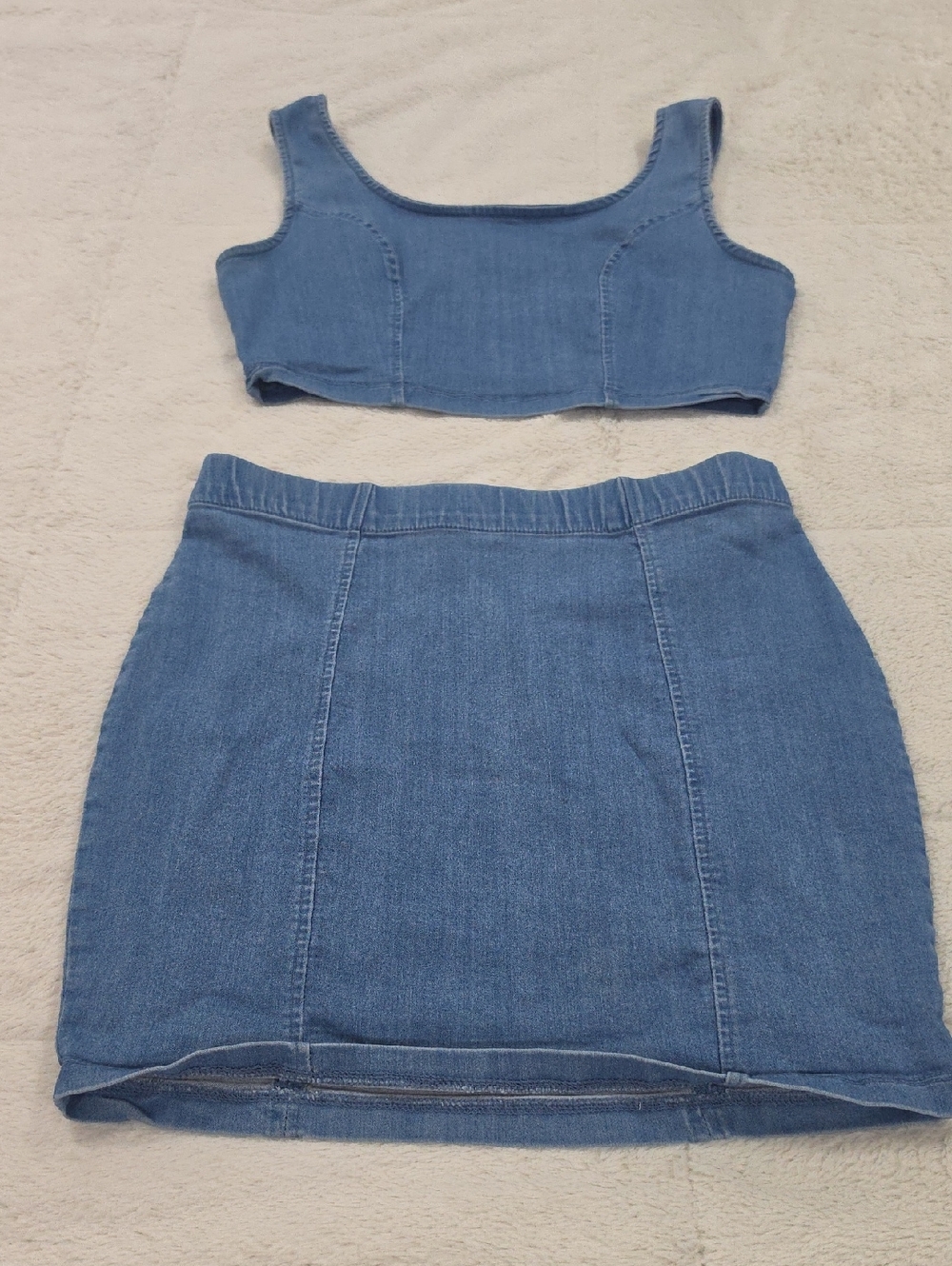 Haute Monde Light Blue Denim Set